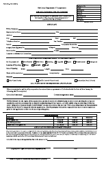 Form MT-17A Application for Utility Opening - New Jersey