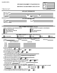 Form MT-32 &quot;Driveway Access Permit Application&quot; - New Jersey