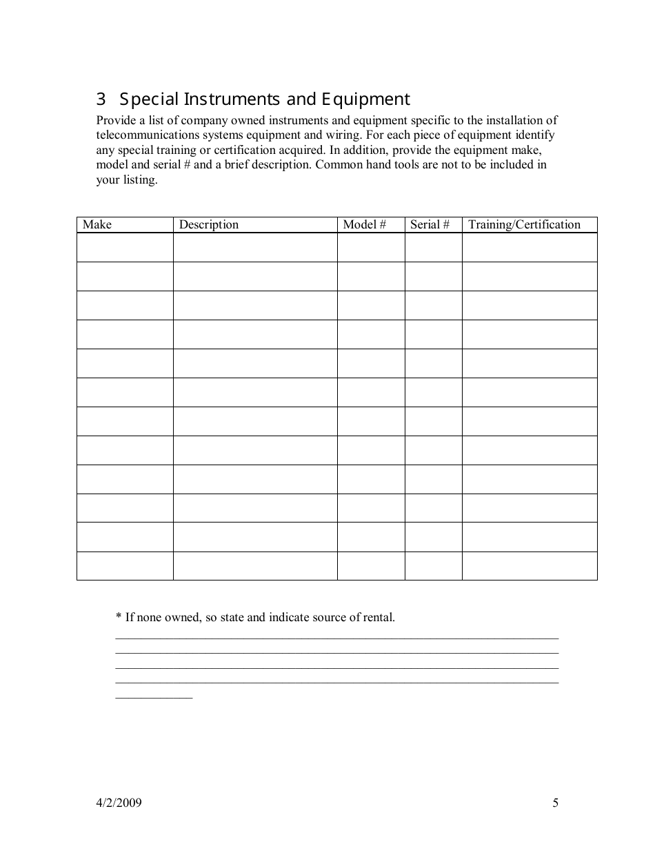 Application for Classification / Telecommunications - New Jersey, Page 5