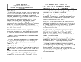 Instructions for Form 48A Professional Services Prequalification Application - New Jersey, Page 3