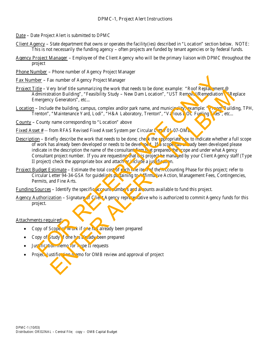 Form DPMC-1 Dpmc Project Alert - New Jersey, Page 3