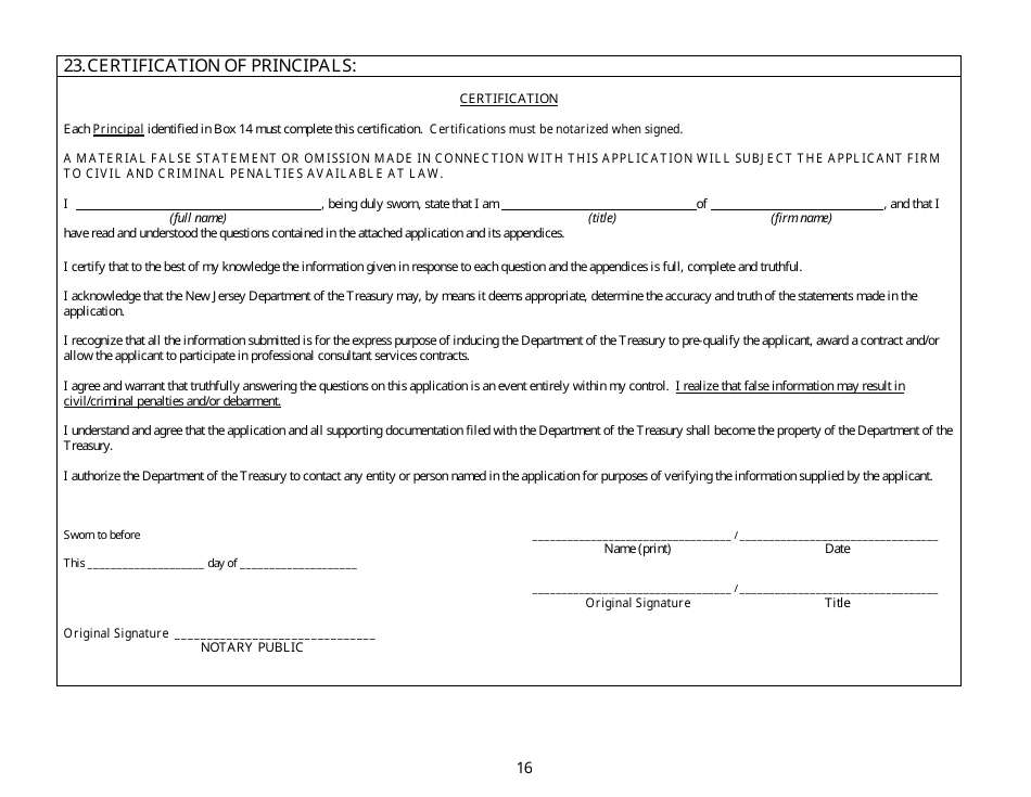 Form 48T Material Testing Laboratory Pre-qualification Application - New Jersey, Page 16