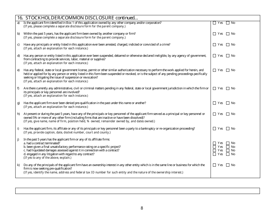 Form 48T Material Testing Laboratory Pre-qualification Application - New Jersey, Page 8