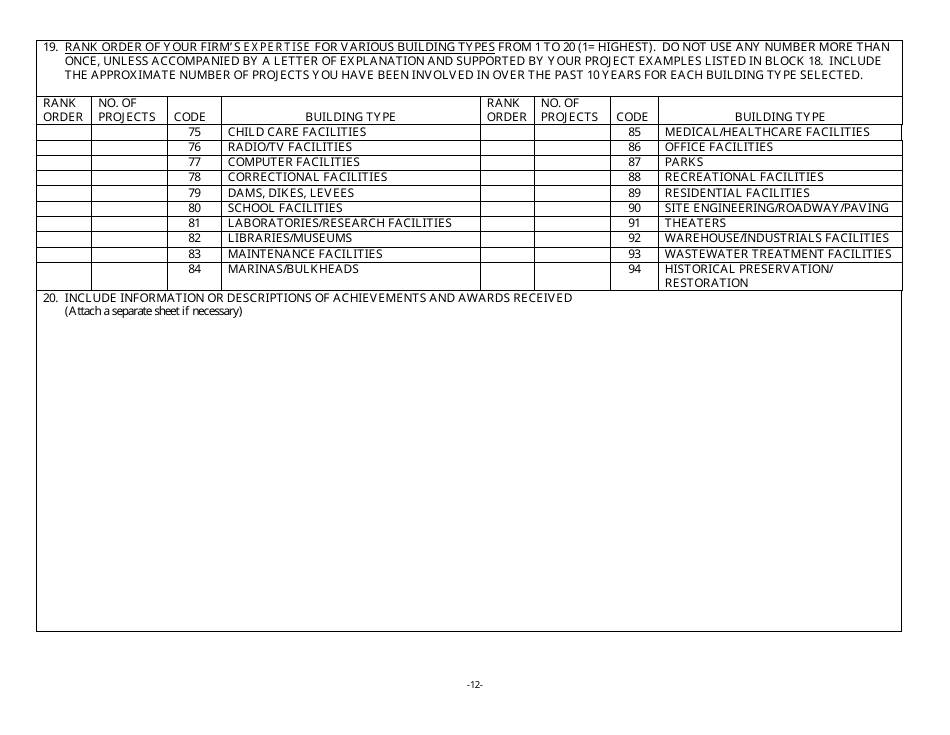 Form 48A Professional Services Prequalification Application Form - New Jersey, Page 13