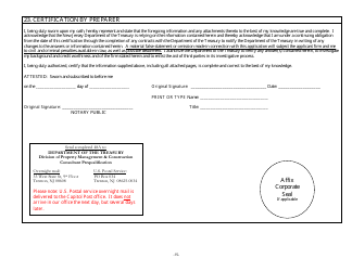 Form 48A Professional Services Prequalification Application Form - New Jersey, Page 16
