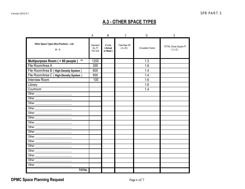 Part 3 Space Planning Request for Dpmc Use Only - New Jersey, Page 4