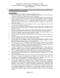 Waivered Contracts Supplement to the State of New Jersey Standard Terms and Conditions - New Jersey, Page 7