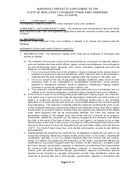 Waivered Contracts Supplement to the State of New Jersey Standard Terms and Conditions - New Jersey, Page 8