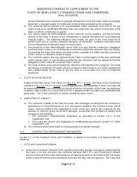 Waivered Contracts Supplement to the State of New Jersey Standard Terms and Conditions - New Jersey, Page 9