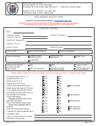 Document preview: Procurement Request Form - New Jersey