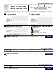 Document preview: Form CC-36 State of New Jersey Formal Complaint Form - New Jersey