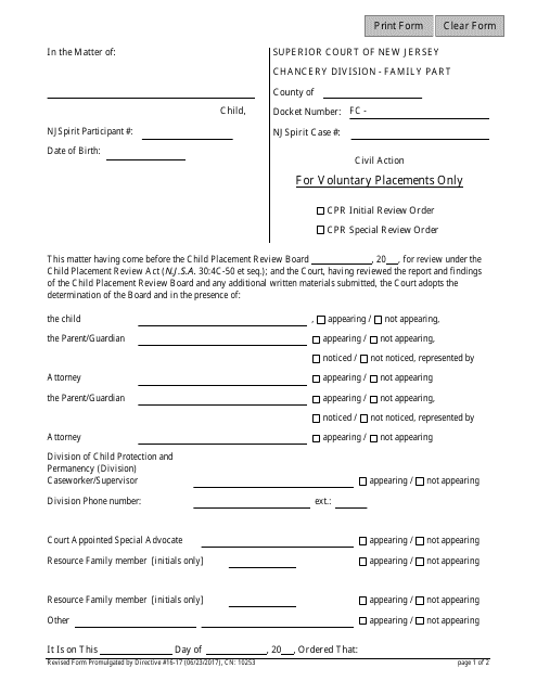 Form 10253  Printable Pdf