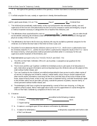 Form 10260 Order to Show Cause for Temporary Custody - New Jersey, Page 3