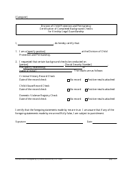 Document preview: Form CN:10266 Certification of Completed Background Checks for Kinship Legal Guardianship - New Jersey