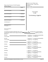 Form 10263 Order - Termination Litigation - New Jersey