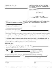 Form 10268 Complaint for Kinship Legal Guardianship - New Jersey