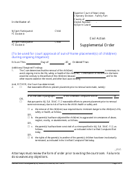 Document preview: Form CN:10275 Supplemental Order - New Jersey