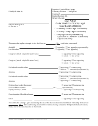Document preview: Form CN:10278 Order Used for Kinship Legal Guardianship Hearing - New Jersey