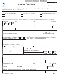 Document preview: Form CN:10293 Volunteer Application - New Jersey