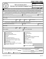Form CN:10296 Attorney Fee Arbitration Request Form - New Jersey