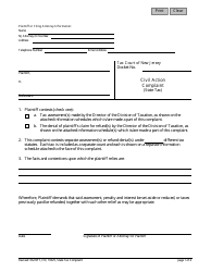 Form 10325 State Tax Complaint - New Jersey