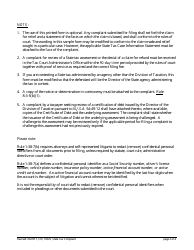 Form 10325 State Tax Complaint - New Jersey, Page 2