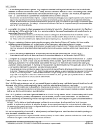 Form 10325 State Tax Complaint - New Jersey (English/Spanish), Page 3