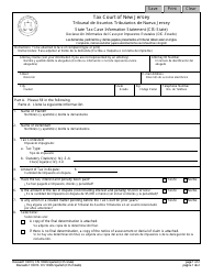 Form 10326 &quot;State Tax Case Information Statement (Cis-State)&quot; - New Jersey (English/Spanish)