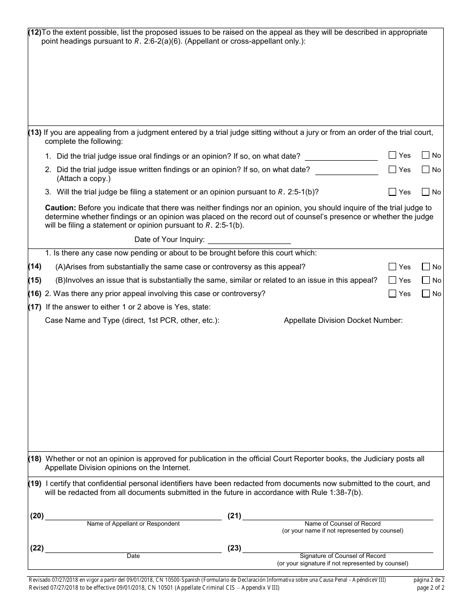 Form 10500 Appendix VIII - Fill Out, Sign Online and Download Fillable ...