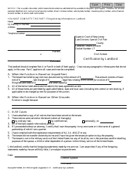 Document preview: Form 10512 Appendix XI-T Certification by Landlord - New Jersey
