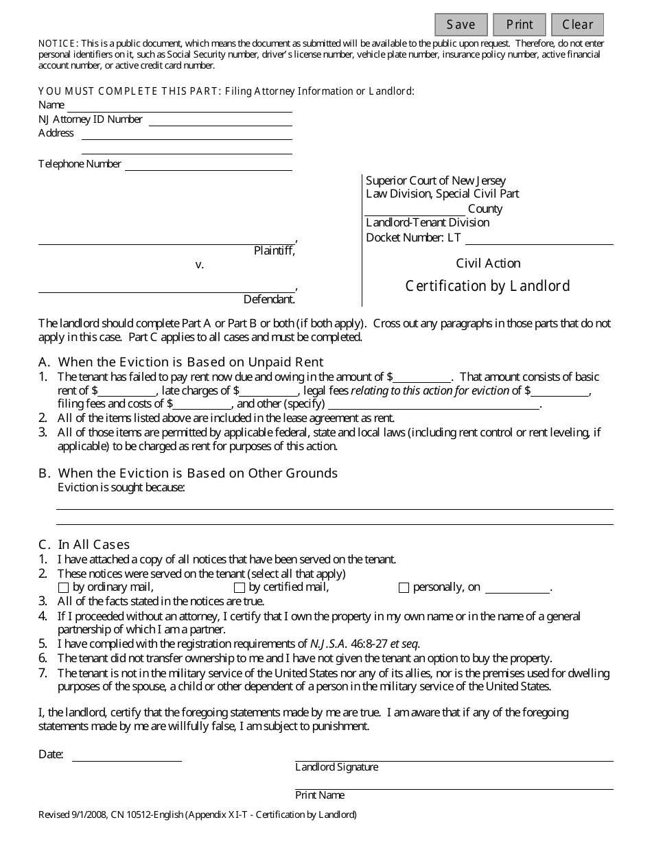 form-10512-appendix-xi-t-download-fillable-pdf-or-fill-online-certification-by-landlord-new