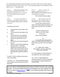 Form A (10519) Affidavit in Support of Application to Record a Foreign Judgment in New Jersey - New Jersey, Page 2
