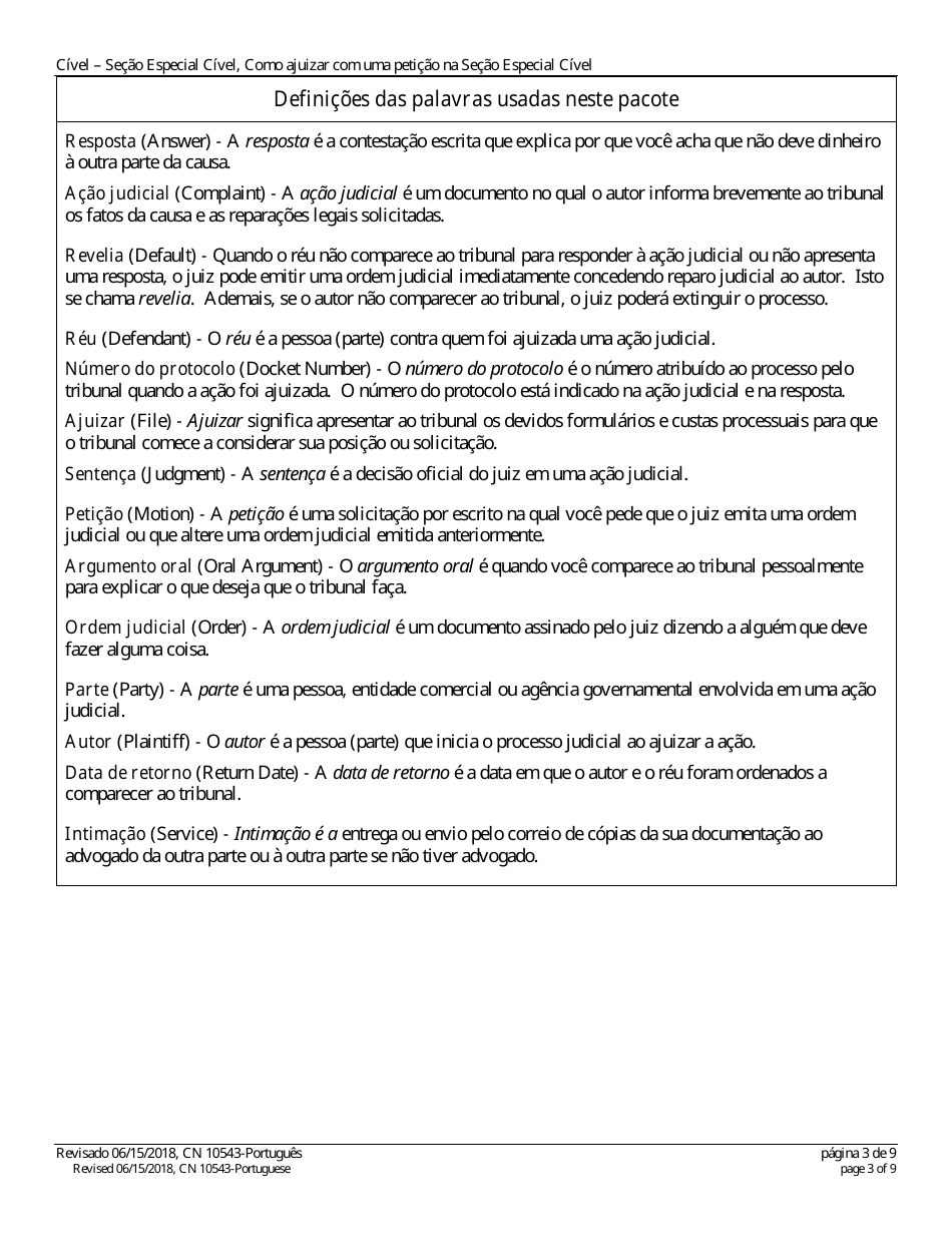 Form A (10543) Notice of Motion - New Jersey (English / Portuguese), Page 3