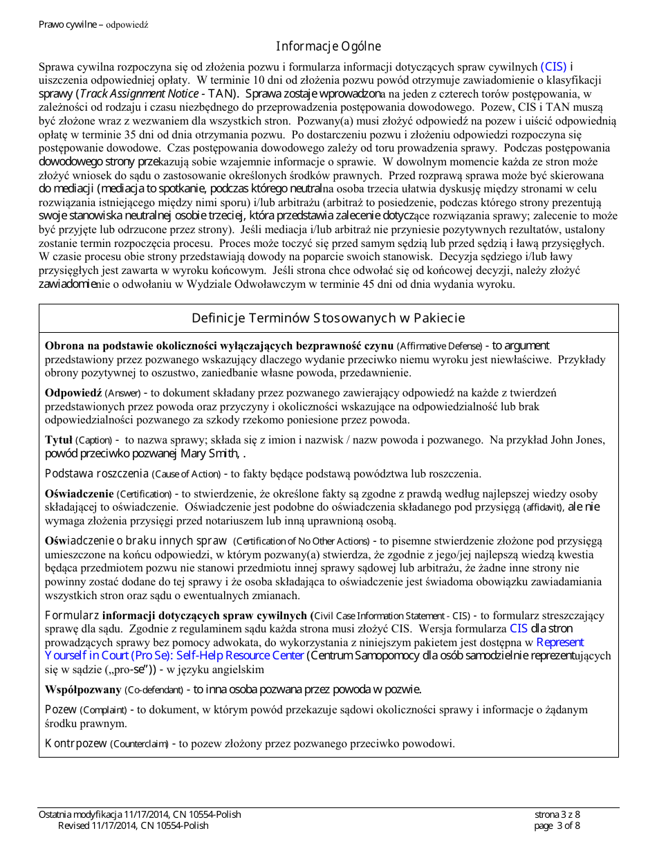 Form A (10554) Answer - New Jersey (English / Polish), Page 3