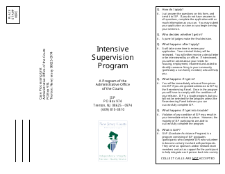 Document preview: Form 10685 Application for Intensive Supervision Program - New Jersey