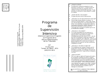 Document preview: Form 10685 Application for Intensive Supervision Program - New Jersey (English/Spanish)