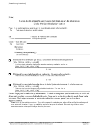 Form CN:10745 Child Welfare Mediation Notice - New Jersey (English/Spanish)
