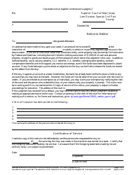 Document preview: Form 10821 Appendix VI Notice to Debtor - New Jersey (English/Spanish)