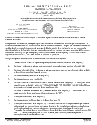 Document preview: Form 10824 Notice of Appeal - New Jersey (English/Spanish)