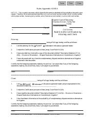 Document preview: Form 10890 Appendix XXVII-A Rule 5:4-2(H) Certification by Attorney and Client - New Jersey