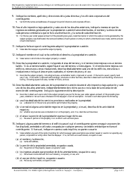 Form 10968 &quot;Standard Interrogatories to Be Served on Taxpayer for Exemption Case&quot; - New Jersey (English/Spanish), Page 2