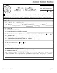 Form CN:10861 Attorney Fee Response Form - New Jersey