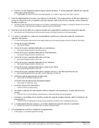 Form 10966 &quot;Standard Interrogatories to Be Served on Taxpayer&quot; - New Jersey (English/Spanish), Page 2