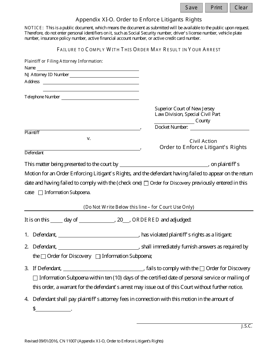 Form 11007 Appendix XI-O - Fill Out, Sign Online and Download Fillable ...