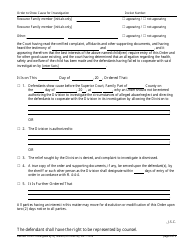 Form CN:11079 Order to Show Cause for Investigation - New Jersey, Page 2