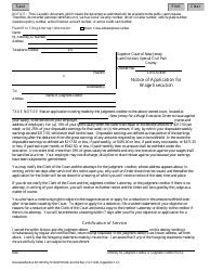 Document preview: Form 11236 Appendix XI-I Notice of Application for Wage Execution - New Jersey