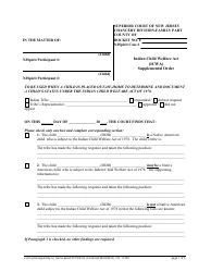 Document preview: Form 11230 Indian Child Welfare Act (Icwa) Supplemental Order - New Jersey