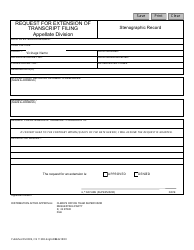 Document preview: Form 11308 Request for Extension of Transcript Filing - New Jersey