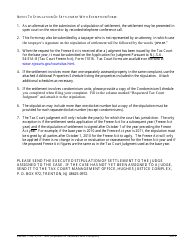 Form 11405 Stipulation of Settlement With Exemption - New Jersey, Page 3