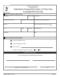 Form 11422 Defendants Requesting Copies of Their Own Expungement Records - New Jersey, Page 2
